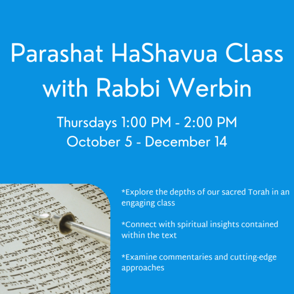 Parashat HaShavua Class with Rabbi Werbin