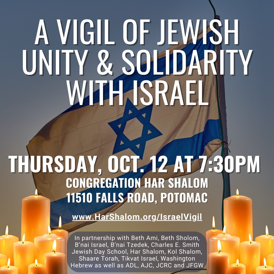 A Vigil of Jewish Unity & Solidarity with Israel