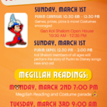 Maariv, Parade and Megillah Reading